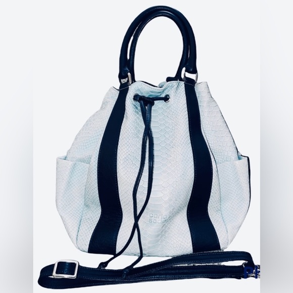 Vintage Carla Sade Leather Shoulder Handbag - Picture 1 of 10